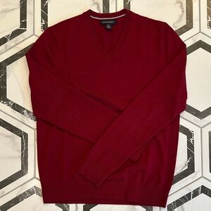 Banana Republic Rich Red V-Neck Sweater